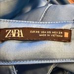 ZARA  BLUE ASYMMETRIC CUT OUT SATIN EFFECT MIDI DRESS SIZE XS Photo 8