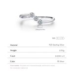 Boutique Sparkling Moissanite‎ Diamond Ring | 14k White Gold Plated Sterling Silver Photo 15