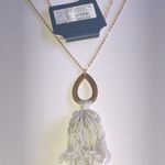 Universal Threads Universal Thread Elegant Gold Tone and Gray Boho Tassel Necklace Photo 3