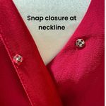 Bebe NWT  Womens Raspberry Pink Chiffon Faux Wrap Midi Dress 3/4 Sleeve Size 4 Photo 7