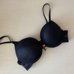 Playboy Y2k vintage Intimates black lace bra with pink bunny charm Photo 5