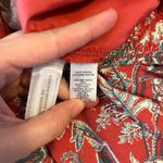 Loft Ann Taylor  Orange Floral Print Wide Leg Pants Size Small Photo 4