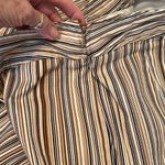 Rafaella  sz10 tan brown cream stripped side zip ankle length pants EUC Photo 4