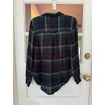 American Eagle  Outfitters Boyfriend Fit Sz Medium Green Flannel Viscose plaid Photo 6