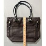Tiganelli Chocolate Brown Black Leather Shoulder Bag Classic EUC Photo 6