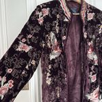 Boston Proper Heavily embroidered velvet long jacket Photo 4