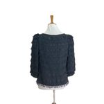 California Spice Eyelash Fringe Blouse Black Size M Vintage 80โs Mob Wife Glam Size M Photo 10