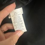 Calvin Klein Jeans CALVIN KLEIN | Black Faux Leather Waterfall Drape Front Moto Jacket, Size S Photo 5