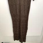 Free People Islamorada Fauxchet Sweater Maxi Crochet Dress Brown Womens Large Photo 8