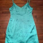 Princess Polly  Mini Dress Green Satin Women’s Small Photo 0