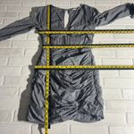 House Of CB  Mini Dress Womens L+ 10/12 Camille Grey Silk Cutout Ruched Sexy Photo 2