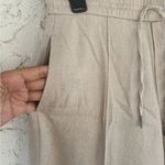 Vera Wang Linen Simply Vera  Women's Cream Extra Wide Leg Pants Photo 3