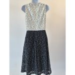 Ralph Lauren Lauren Sz: 4 Navy White Fit and Flair Battenberg Lace Dress (b24) Photo 1