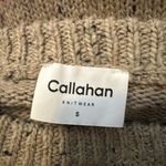 Callahan Striped Short Sleeve Sweater Size S Tan Photo 3