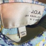 J.O.A. Yellow and Blue Flared Floral Summer Dress Photo 3