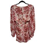 Sweetpot Red Floral Pink Dress Long Sleeve Mini Dress Size 8 NWT Photo 2