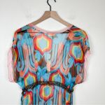 Johnny Was 100% Silk For Love and Liberty Sheer Gauze Handkerchief Kaftan Dress Photo 11