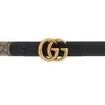 Gucci GG Buckle Monogram Leather Thin Belt NWT Size 110 Photo 0