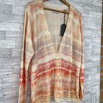 ALLSAINTS Marea Tie Dye Cardigan Sweater Merino Wool Rainbow Cream New M Photo 4