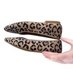 Vivaia Tan Black Leopard Square Toe Comfort Ballet Flat Brown Size 9 Photo 4