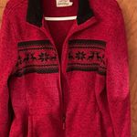 Faded Glory Vintage  Women's Red and black Sweater/Jacket Zipper XL Photo 2