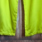 Micas Yellow Basic Satin High Waisted Straight Leg Trousers Photo 6