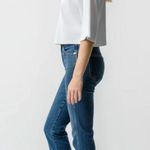 AMO Women's Bella Crop Jeans In Crush Size 28 NWT Blue Photo 8