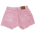 Lucky Brand AC DC Womens High Rise Mom Pink Denim Jean Shorts Rock & Roll 2/26 Photo 7