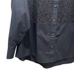 Gap  Lace Bib Big Shirt Button Down Black Women’s Plus Size XXL NWT Photo 5