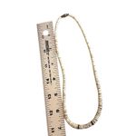 Vintage Natural Shell Heishi Necklace with Brass Accents Photo 9