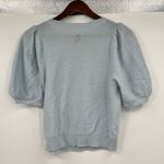 Anthropologie  Maeve Puff Sleeve 100% Cashmere Cardi Sweater blue medium or small Photo 3