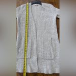 Madewell Open Front Cardigan Sweater Women's XS Light Gray Pockets Wool Blend Photo 8