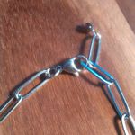 Rhodolite Garnet Stainless Steel Paperclip Bracelet Photo 5