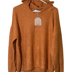 Kori  Sparkle Orange Hooded Sweater,Size S Oversized Photo 0
