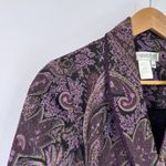 Coldwater Creek Vintage Y2K Jacket Womens 8P Purple Paisley Forest Fairy Lined Photo 6
