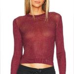 Free People  H20 Crew Pullover in Raw Garnet NWT Photo 0