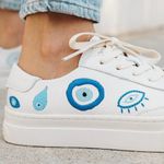 Soludos NEW  Leather Ibiza Platform Sneakers white for women 254 5M2T Photo 2