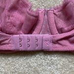 Victoria's Secret  Pink Lace Bra Balconette Women's Size 34C Shimmer Unlined Photo 5