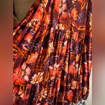 Old Navy Floral Midi Dress - Burgundy and Orange Photo 4