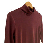 J.Crew Sweater Dress Womens Size XXS Burgundy Wine Long Sleeve Turtleneck Soft Photo 5