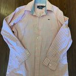 Vineyard Vines Womens  pink white gingham long sleeve whale shirt Photo 0