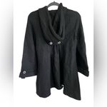 For Cynthia  Black Button-Up Hooded Jacket Photo 1