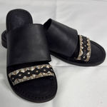 Free People Free‎ People Black Sandals with Gold Chain Photo 0