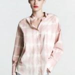 ZARA  pink tie dye oversized raw hem button down size xs Photo 1