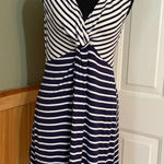 Soma  Navy and White Striped Dress Photo 0
