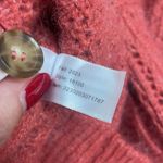 Marine layer Evelyn Pullover Pink Mineral Red Pointelle Knit Alpaca Small Photo 4