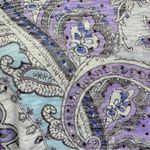 Jess & Jane Paisley Purple Blue Black White Tunic with Rhinestones NEW Photo 3