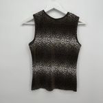 Ninety Cheetah Print Crinkle Sleeveless Top Size Small 90s Photo 6