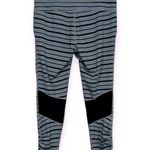Athleta  Grey Stripped Legging Pants Sz S Workout Running Yoga Photo 2