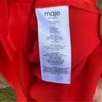 Maje  Rahon Red Orange Silky Textured Mini Dress Photo 5